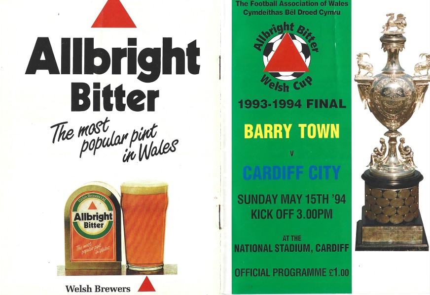 1994 Welsh Cup Final programme